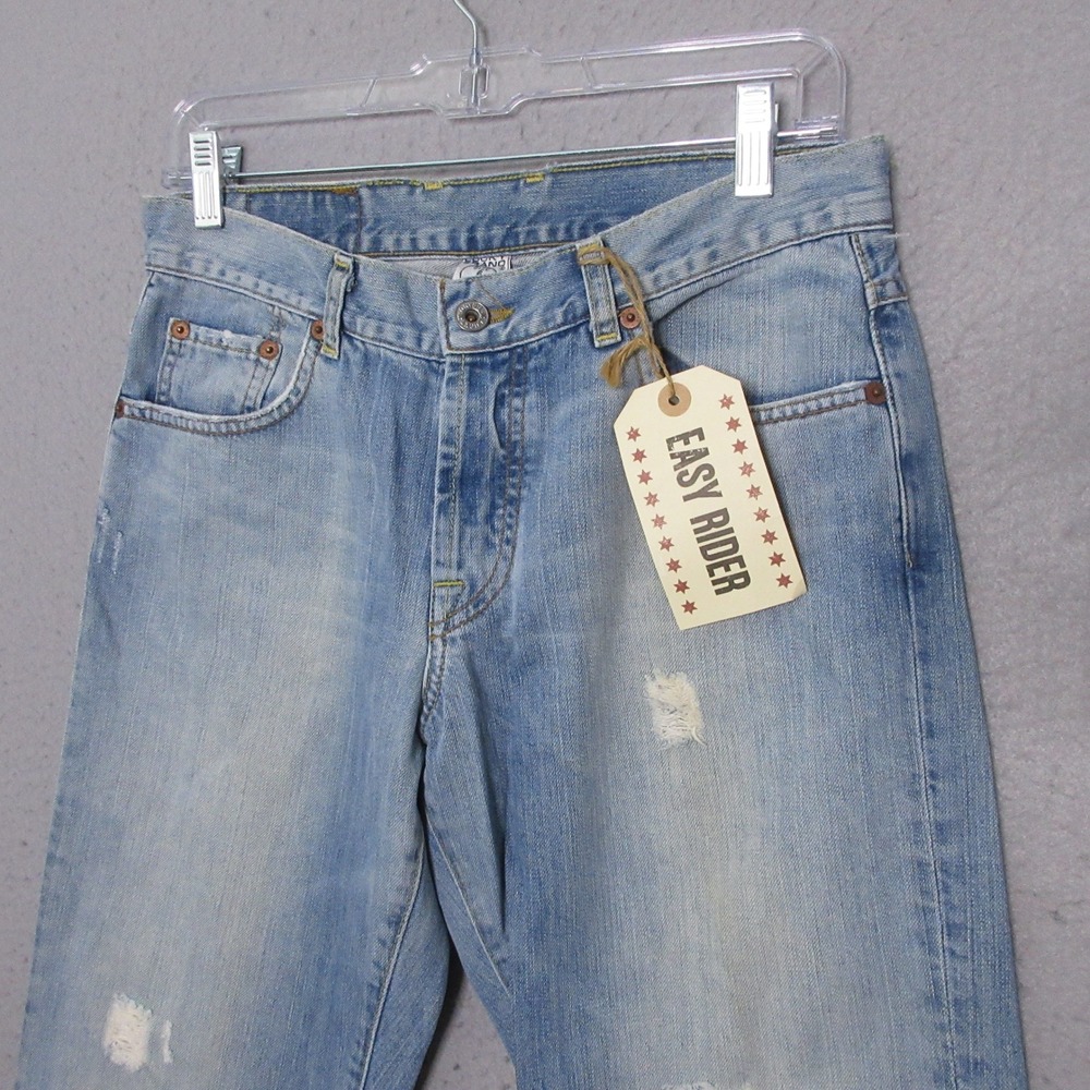 Vintage Lucky Brand Jeans Dungaree Easy Rider Bootleg Distressed Button‎ Fly USA - Picture 4 of 14
